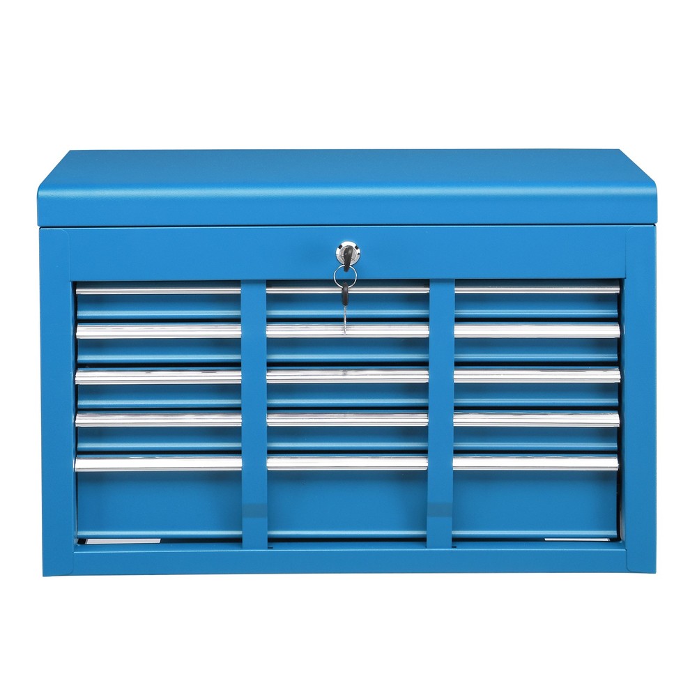Blue Tool Chest Steel Tool Storage Box with 5 Drawers & Locking System & Keys