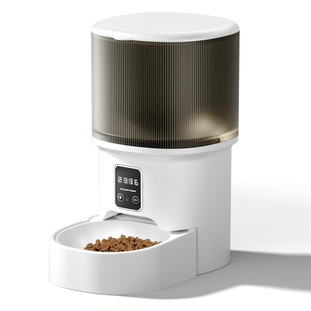 Relihom Automatic Cat Feeder 4L Electric Dry Food Dispenser Programmable Pet Fee