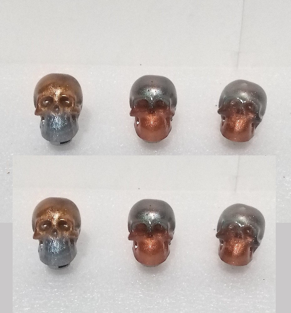 LIGHTED SKULL HALLOWEEN HOME DECOR SET OF 6