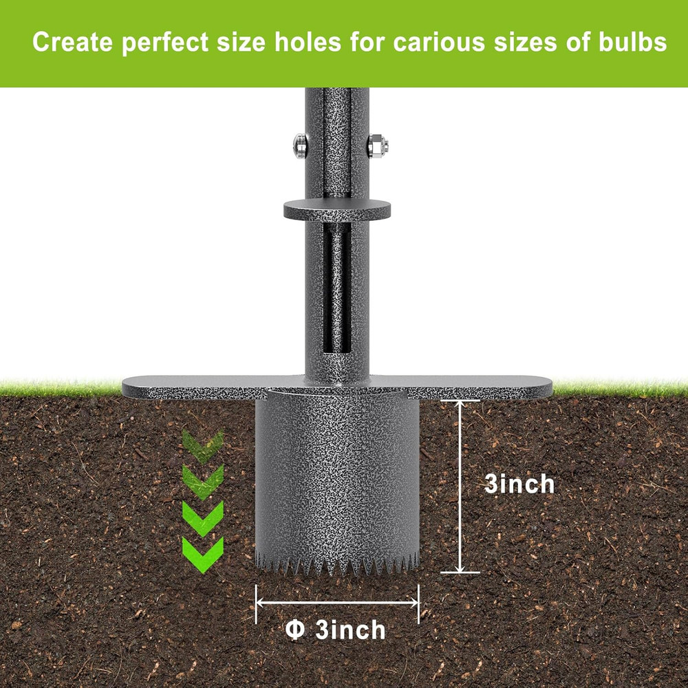 Sod Plugger, Turf Cutter and Grass Plugger Tool with Dual Pedals, Sharp Serratio