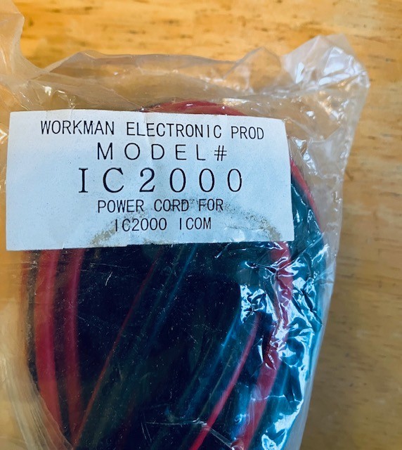 Workman IC2000 - 12 Volt T-Type  15 ft Replacement Power Cord with Connectors