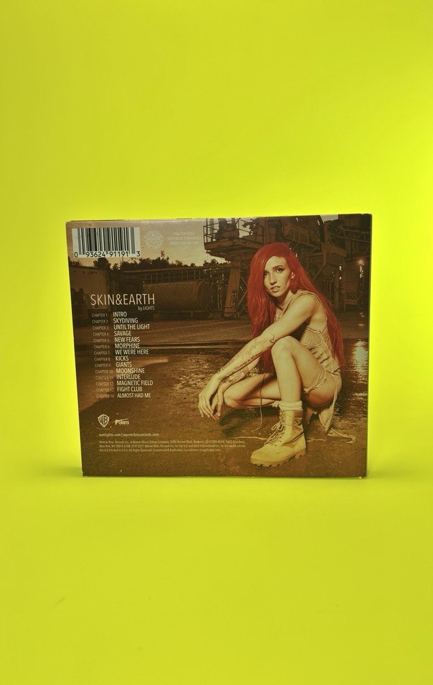 Lights - Signed Skin & Earth CD + Enamel Pins Set