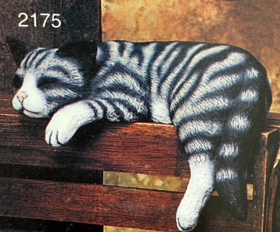 VINTAGE SCIOTO CERAMIC MOLD #S-2175 CAT SHELF SLEEPER