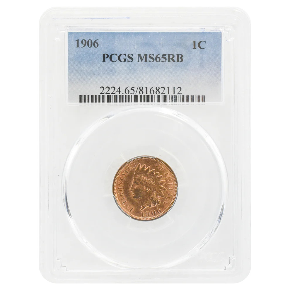 1906 Indian Head Cent MS65 RB PCGS