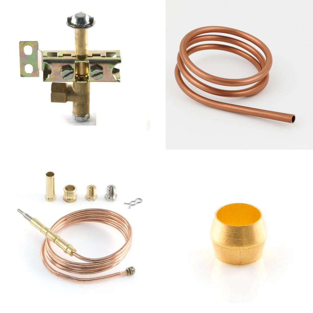 3-Way Natural Gas Pilot Light Kit for Wok Range | Pilot Burner with Coil & Therm