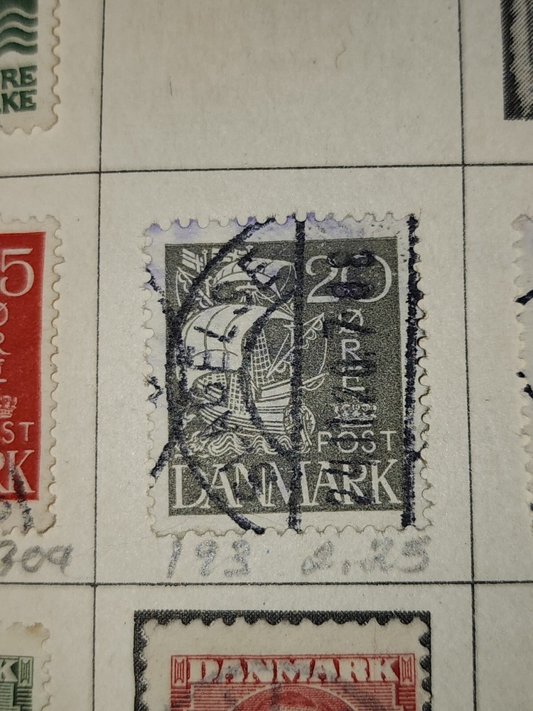 Foreign Denmark 20 Ore Stamp Used - #H216