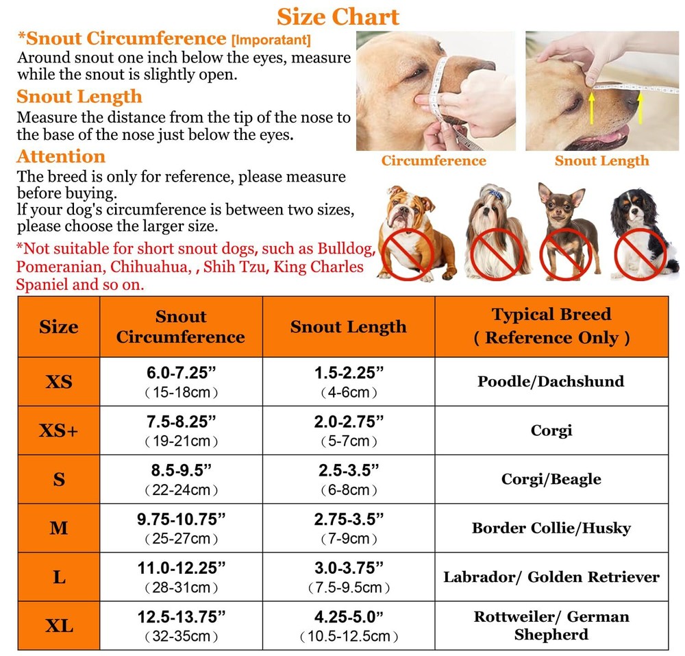 Dog Muzzle Soft Mesh Muzzle for Small Medium Large Dogs Labrador German Sheph...