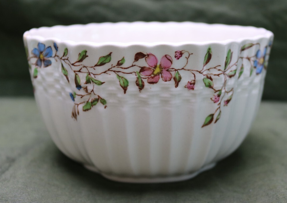Vintage COPELAND SPODE Wicker Dale #4088 Oval Sugar Bowl CHIP Dinnerware