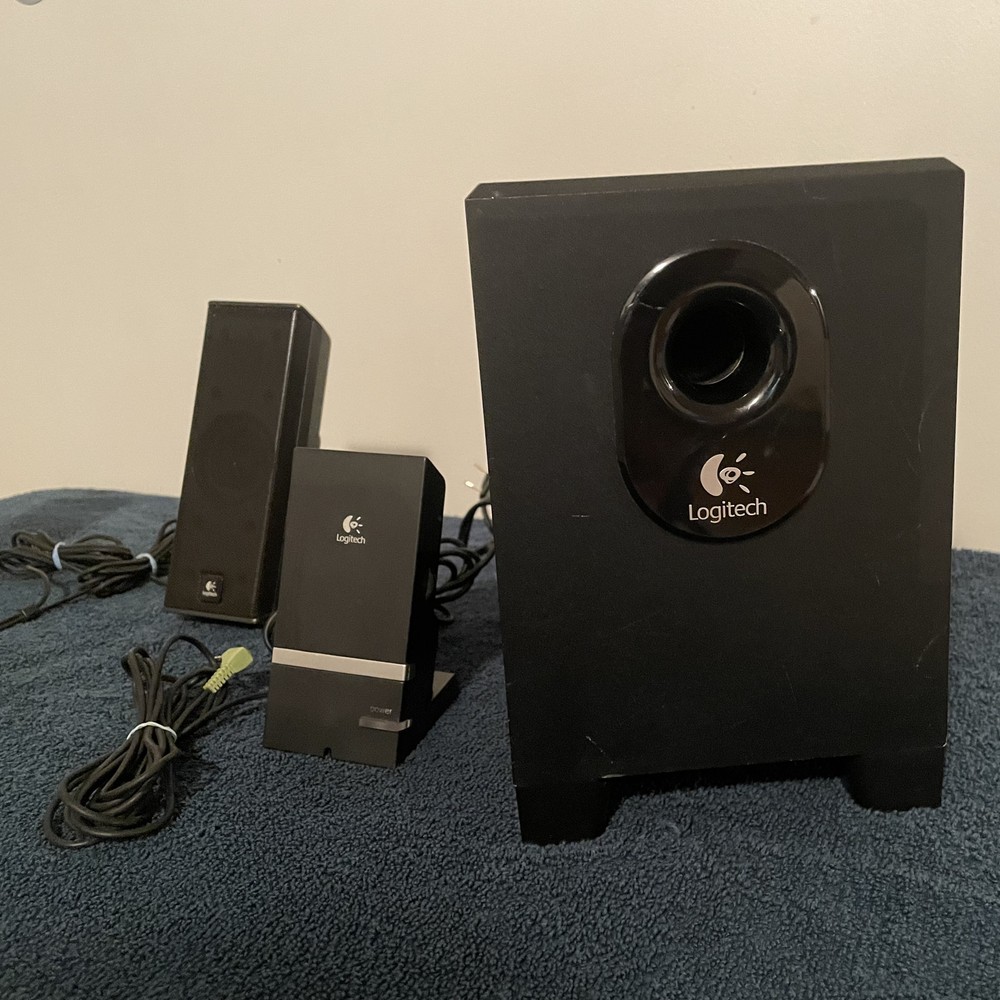 Logitech X-240 Computer Speaker System and Sub Woofer With Installation Guide