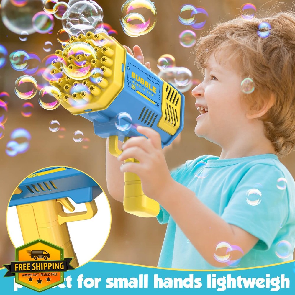 JONEG Kids Bubble Machine with Solution for Ages 3-8