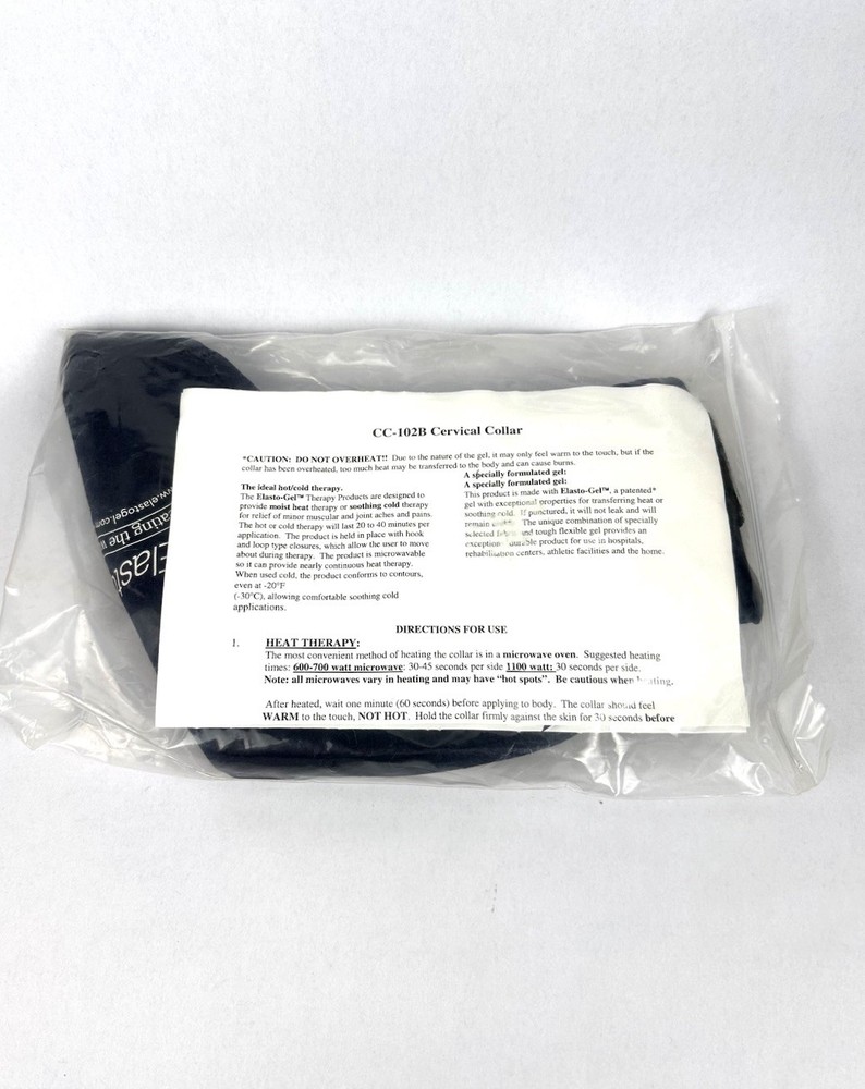 Elasto-Gel CC102b Neck Cervical Collar Hot Cold Therapy Microwaveable Leak Proof