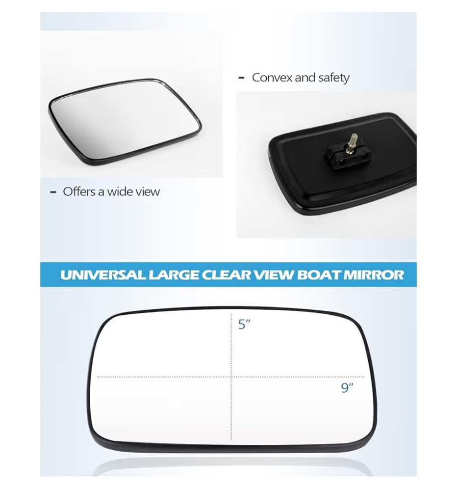 Boat Rear View Mirror Windshield Mount