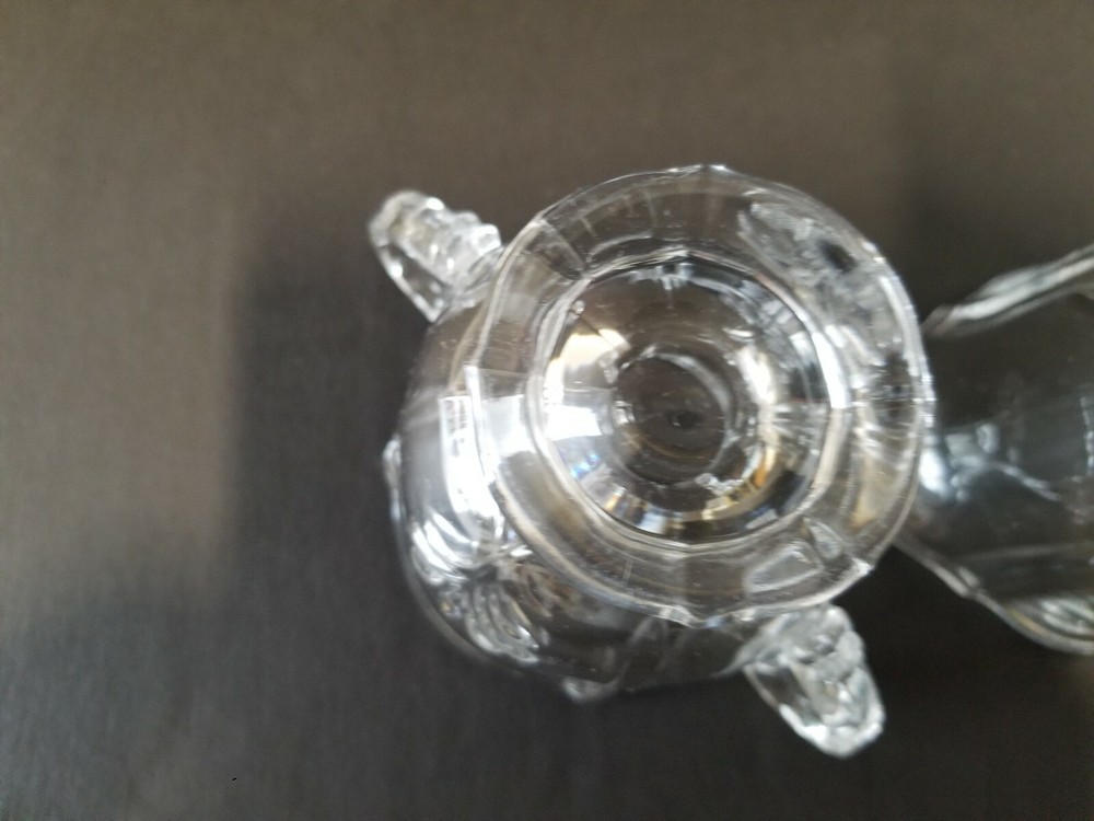 Fostoria Baroque Clear Creamer & Sugar