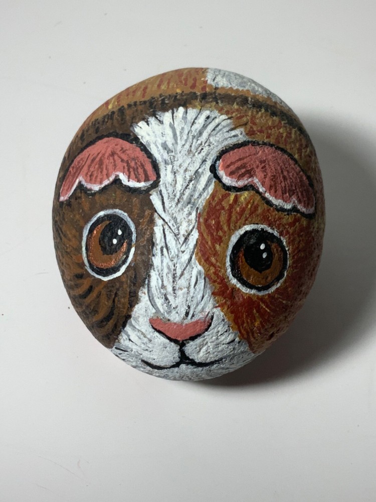 J. Decker Painted Guinea Pig Rock 3.5 in.