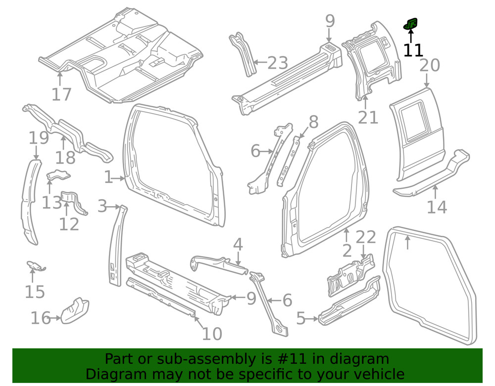 Genuine GM Reinforced Panel 15545234
