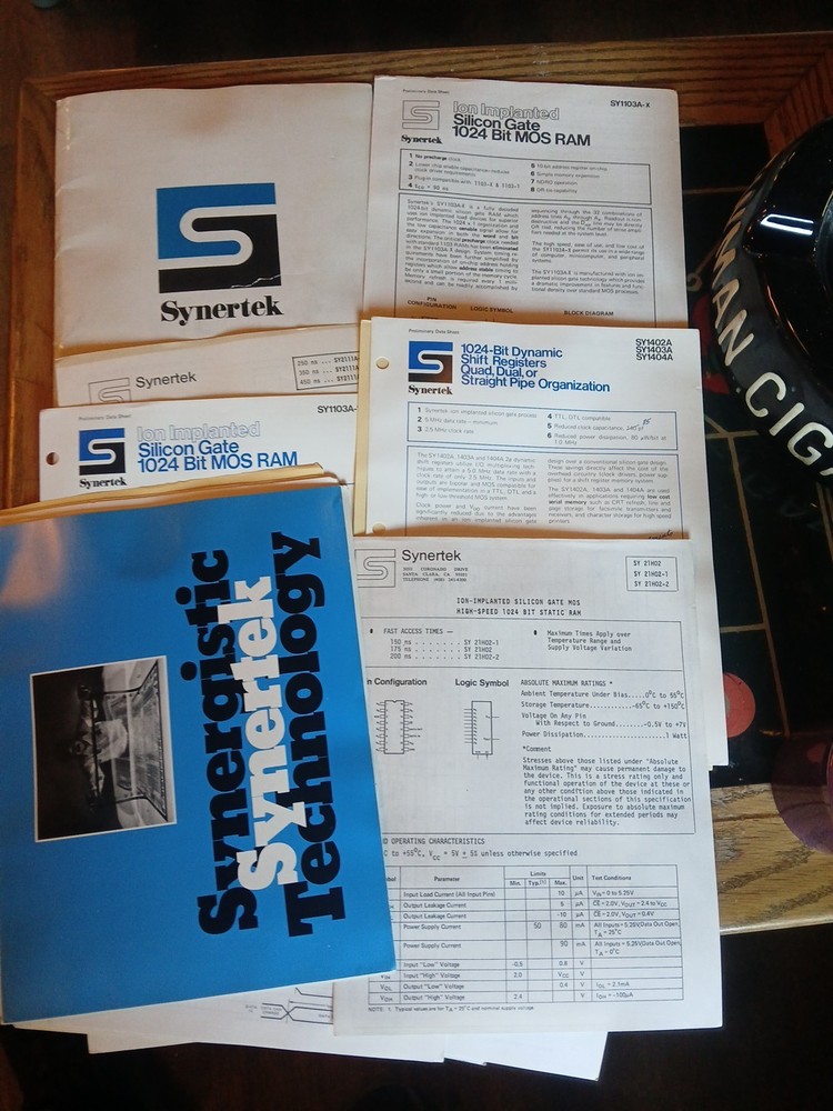 Vintage Synertek Brochures Data Sheets Folder Lot