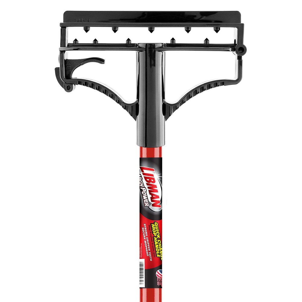 Red Powder Coated Steel Black Solid Polypropylene Resin Frame Mop Handle