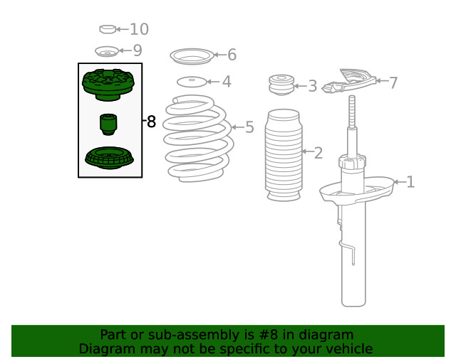 Genuine GM Front Suspension Strut Mount 20962823