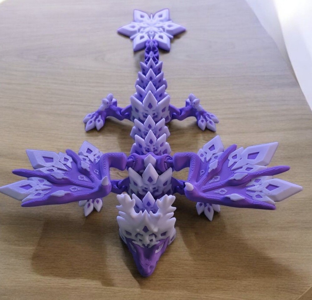 3D Printer Winter Purple Dragon