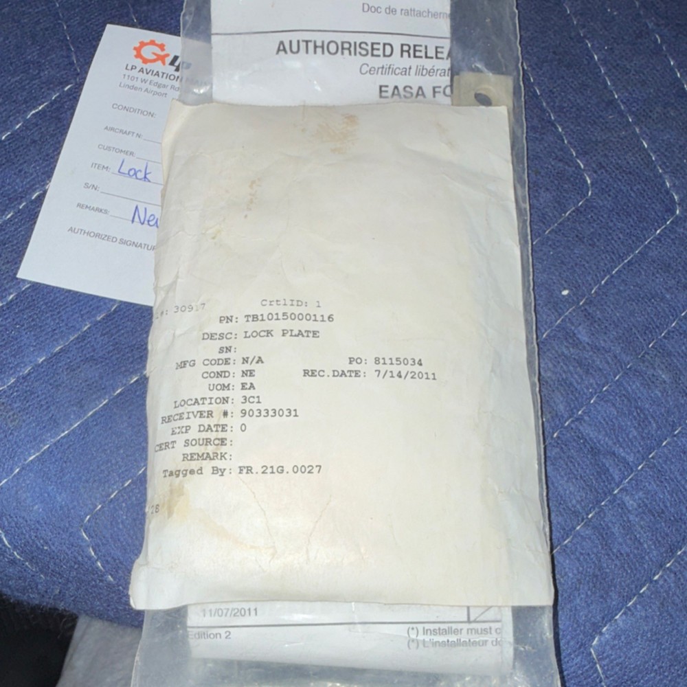 Socata Lock Plates New Unopened 4 Pieces