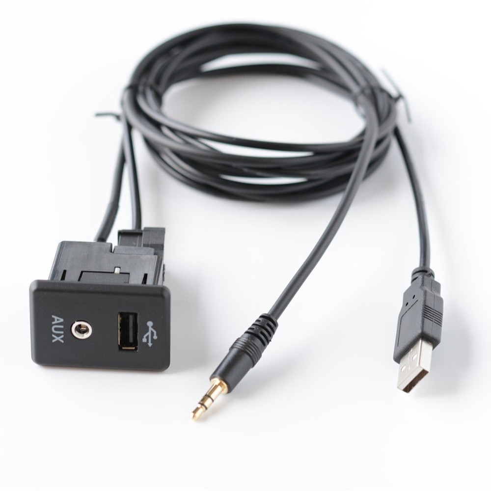Auxiliary Audio Socket+USB Cable for Nissan 370Z Altima Frontier 2013 2019