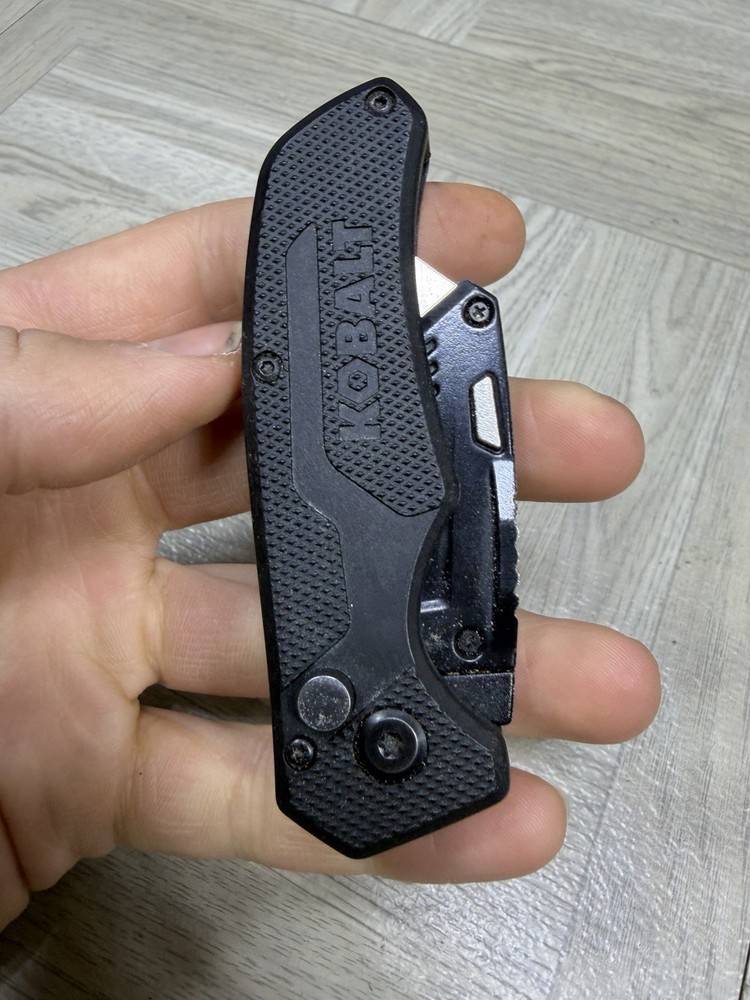 Kobalt Tools Folding Box Knife Black Box Cutter Sharp