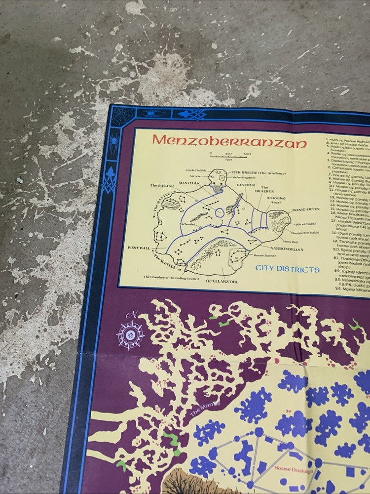 Dungeons & Dragons Menzoberranzan Map Forgotten Realms Setting