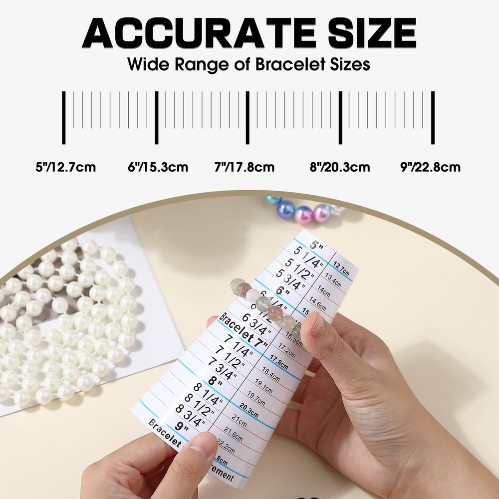 Ceoighe Bracelet Mandrel and Sizer Measuring Tool, Adjustable 5-9”...