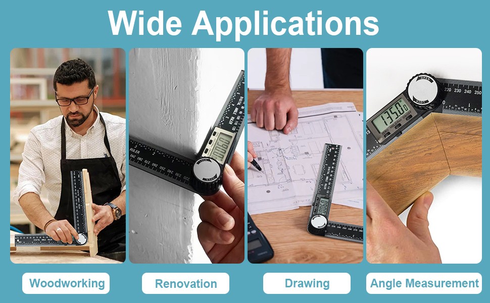 Digital Angle Ruler with 200mm Angle Finder for Woodworking/Construction Tools