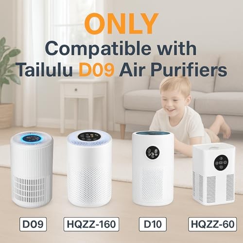 D09 Replacement Filter Compatible with Tailulu Air Purifier White D09 FILTER