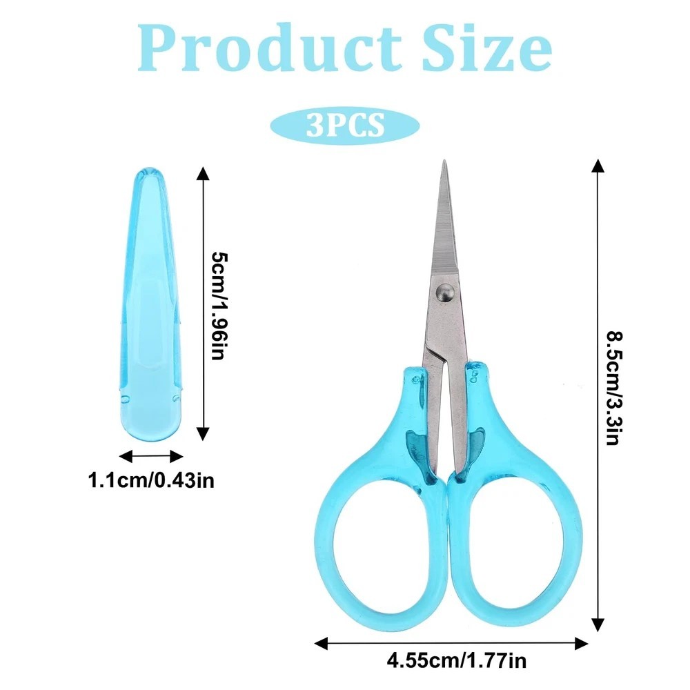 3Pcs Small, Craft Scissors 3.5"Tiny Travel Scissor All Purpose,Sharp Craft Sci..