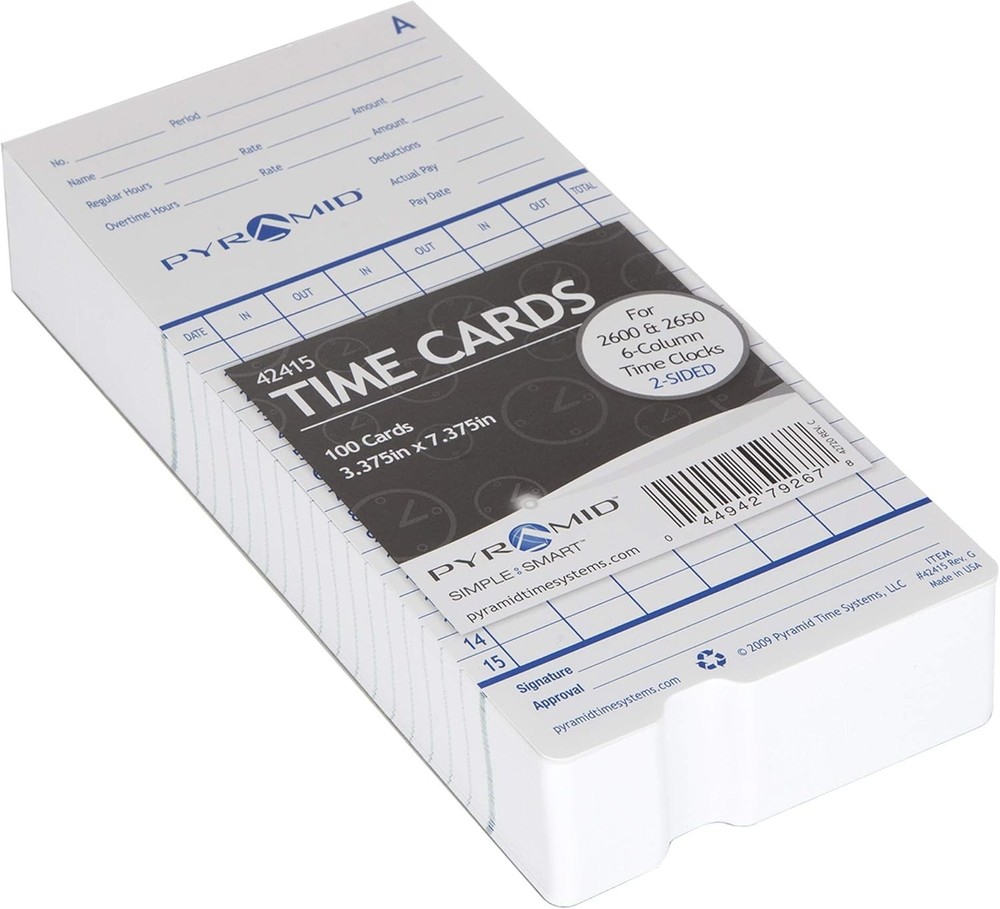 Employee Time Card Paper Refills