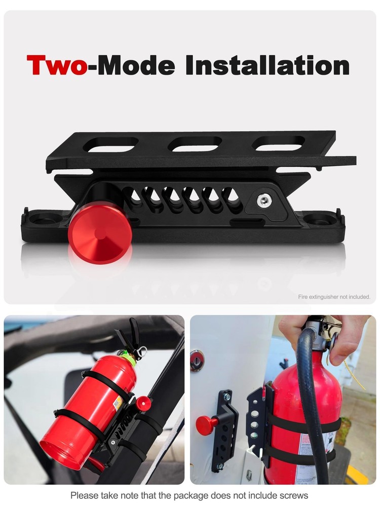 Adjustable Fire Extinguisher Mount, Easy Install on Roll Bar/ Cage Fire Extin...