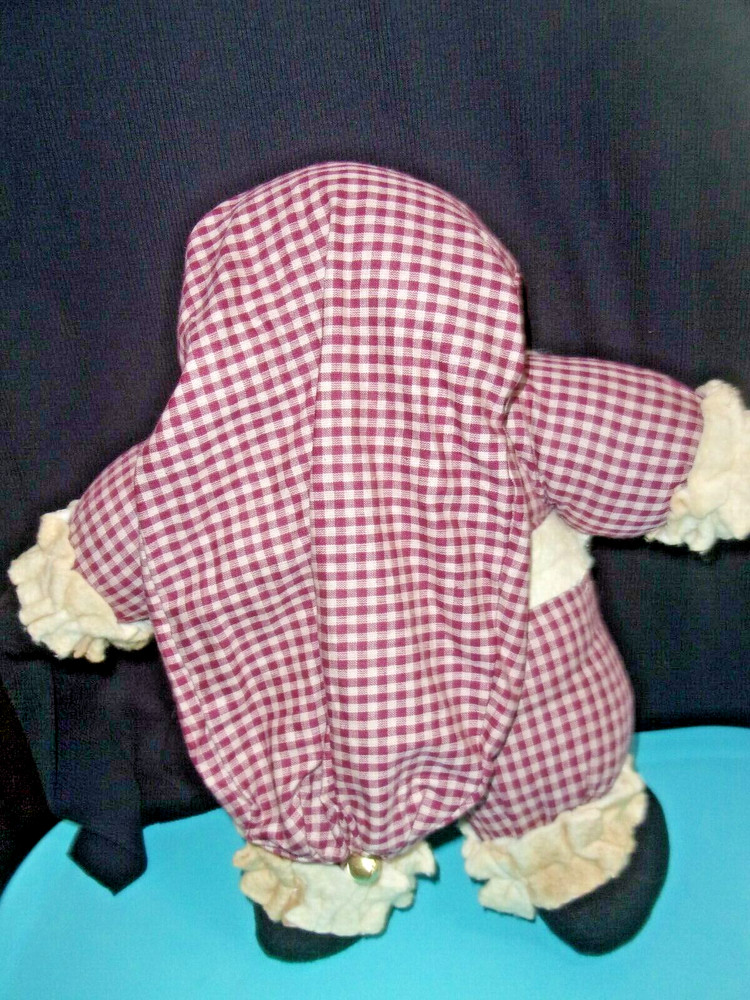 Hand Crafted Stuffed Santa Christmas Decor 18" tall
