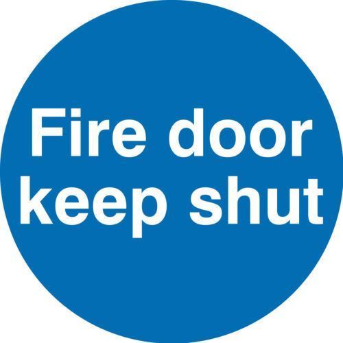 Fire Door Keep Shut Sticker 100mm