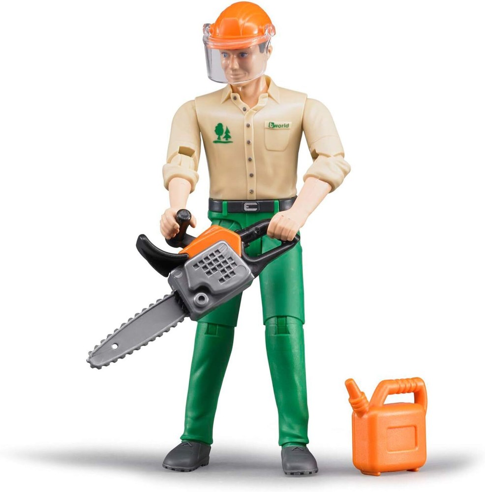 Bruder 60030 bworld Logging Man / Forestry Worker with Accessories