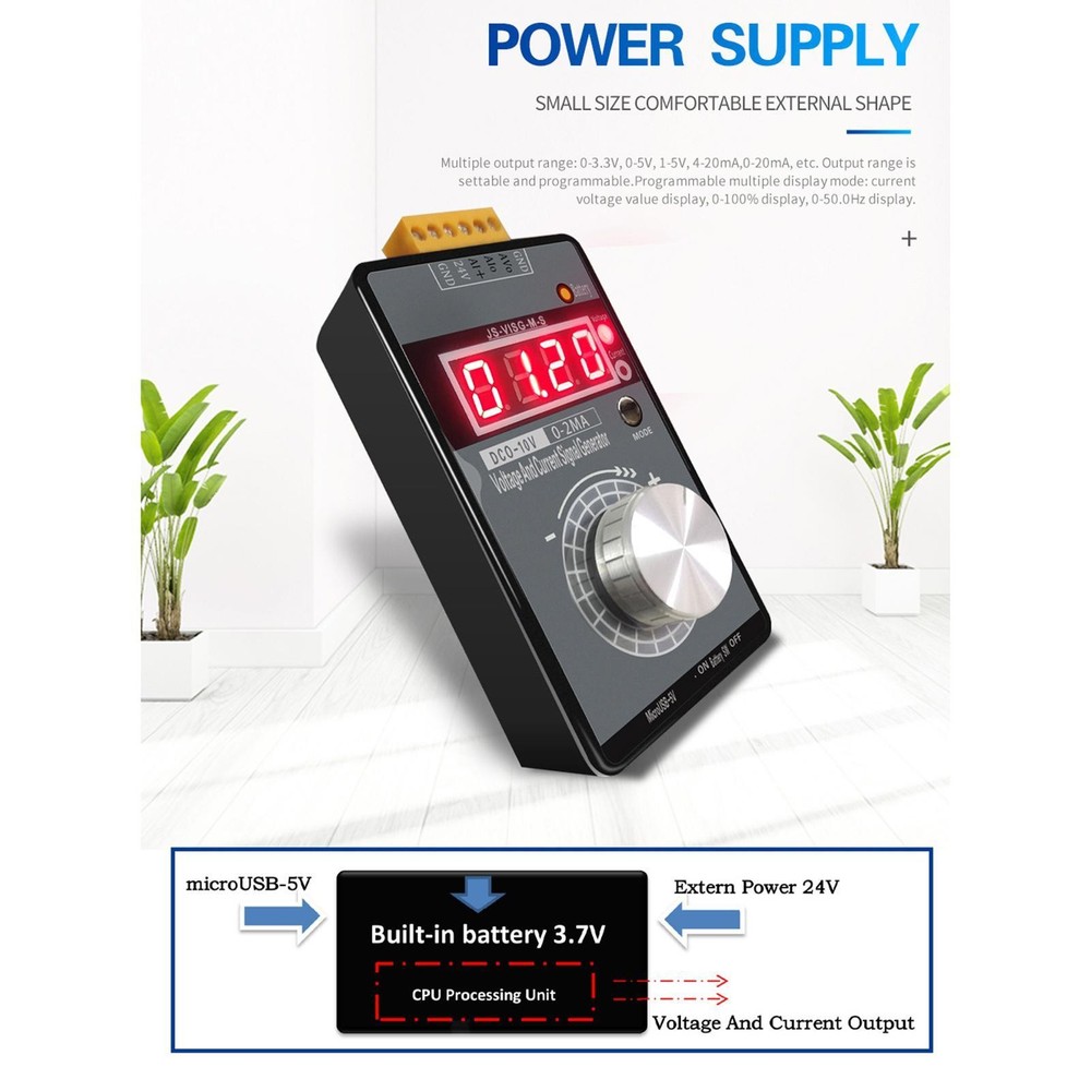 Adjustable Signal Generator Current Voltage Analog Simulator Debugging Handheld