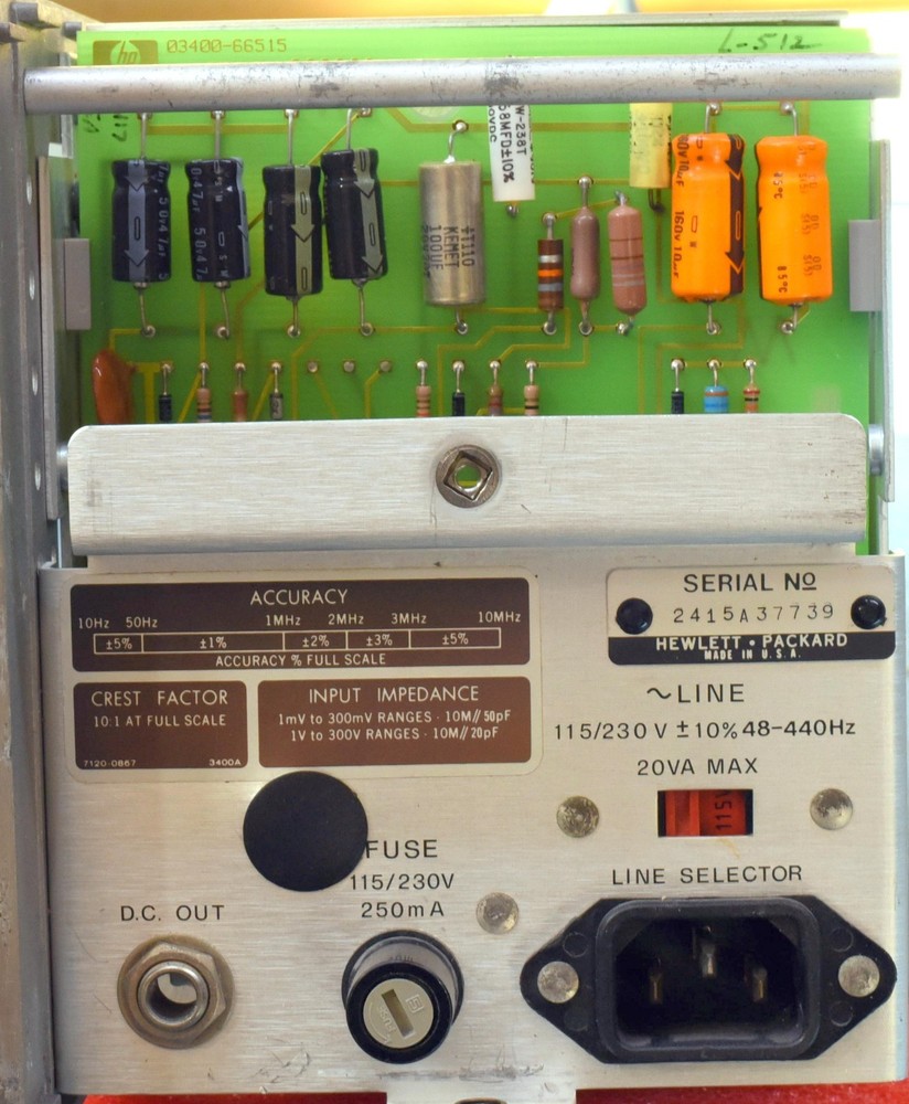 HP 3400A RMS Voltmeter Fully Solid-State 2415- Prefix | Refurbished | Calibrated