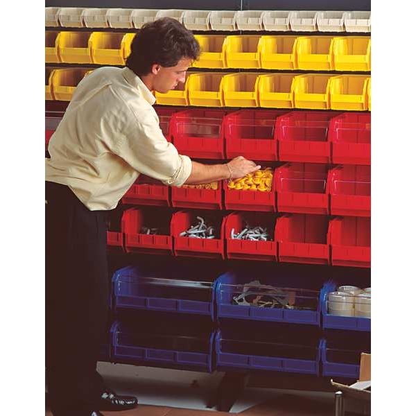 Quantum Storage Systems Qus234yl Hang & Stack Storage Bin, Polypropylene,