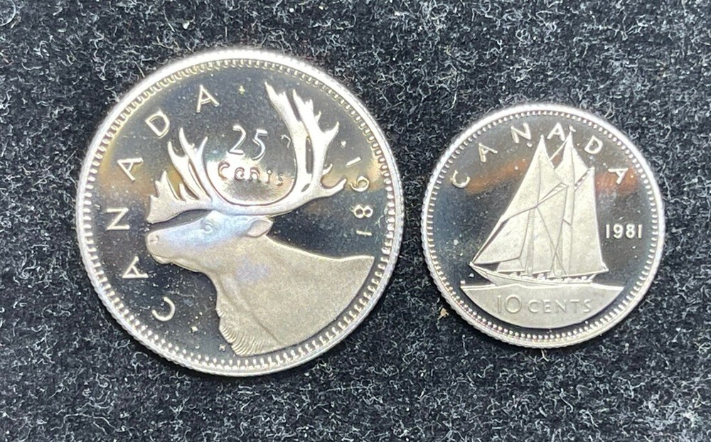 1981 Canada 2 DCAM Proof Coins Lot