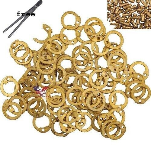Brass Chainmail Flat Rings with Round Riveted 9mm free Chainmail Riveted tool