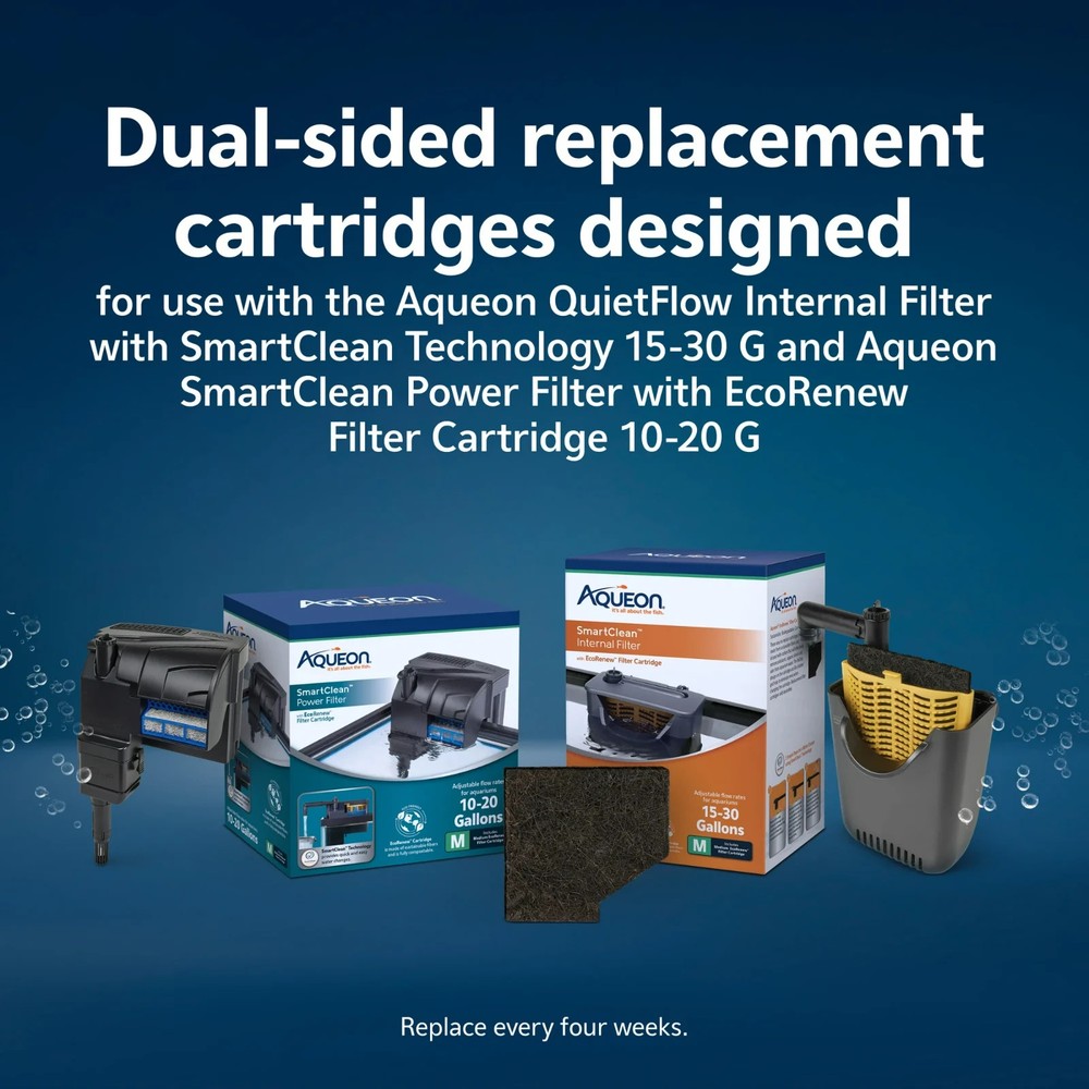 Aqueon EcoRenew Replacement Filter Cartridges Medium, 3-Pack