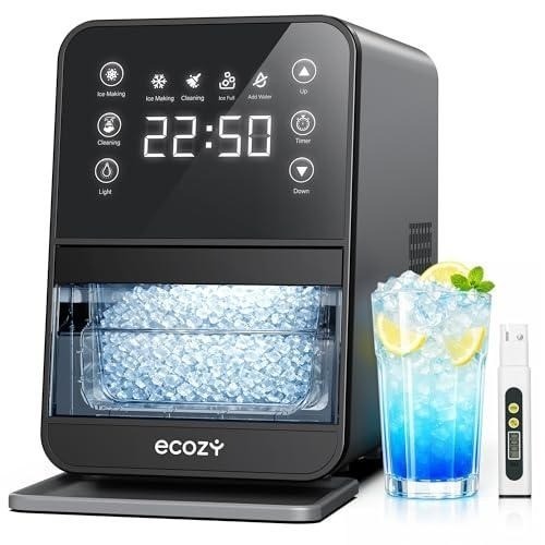 Ecozy Nugget Ice Maker 40Lbs/Day Countertop Sonic Ice Machine Compact