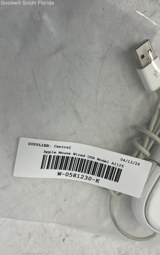 Apple A1152 Wired USB Multi-Control Programmable Buttons Optical Mighty Mouse