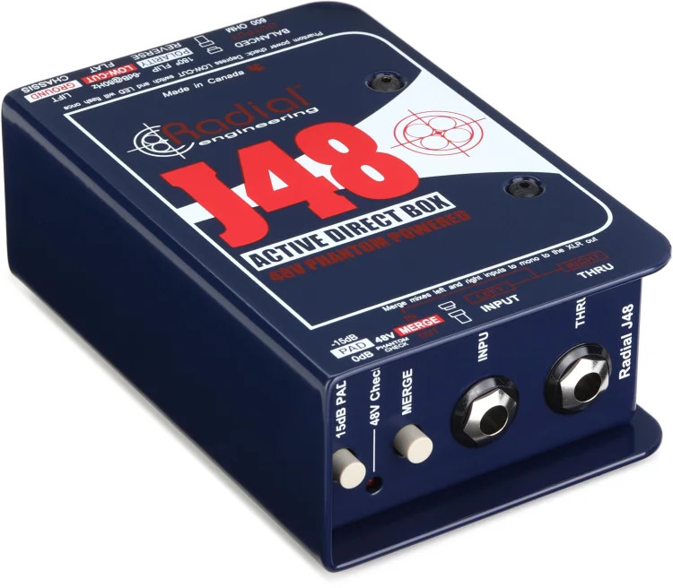 Radial J48 1-channel Active 48v Direct Box