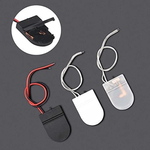 Alinan 5pcs Button Battery Holder Coin Cell Battery Holder with Switch Black