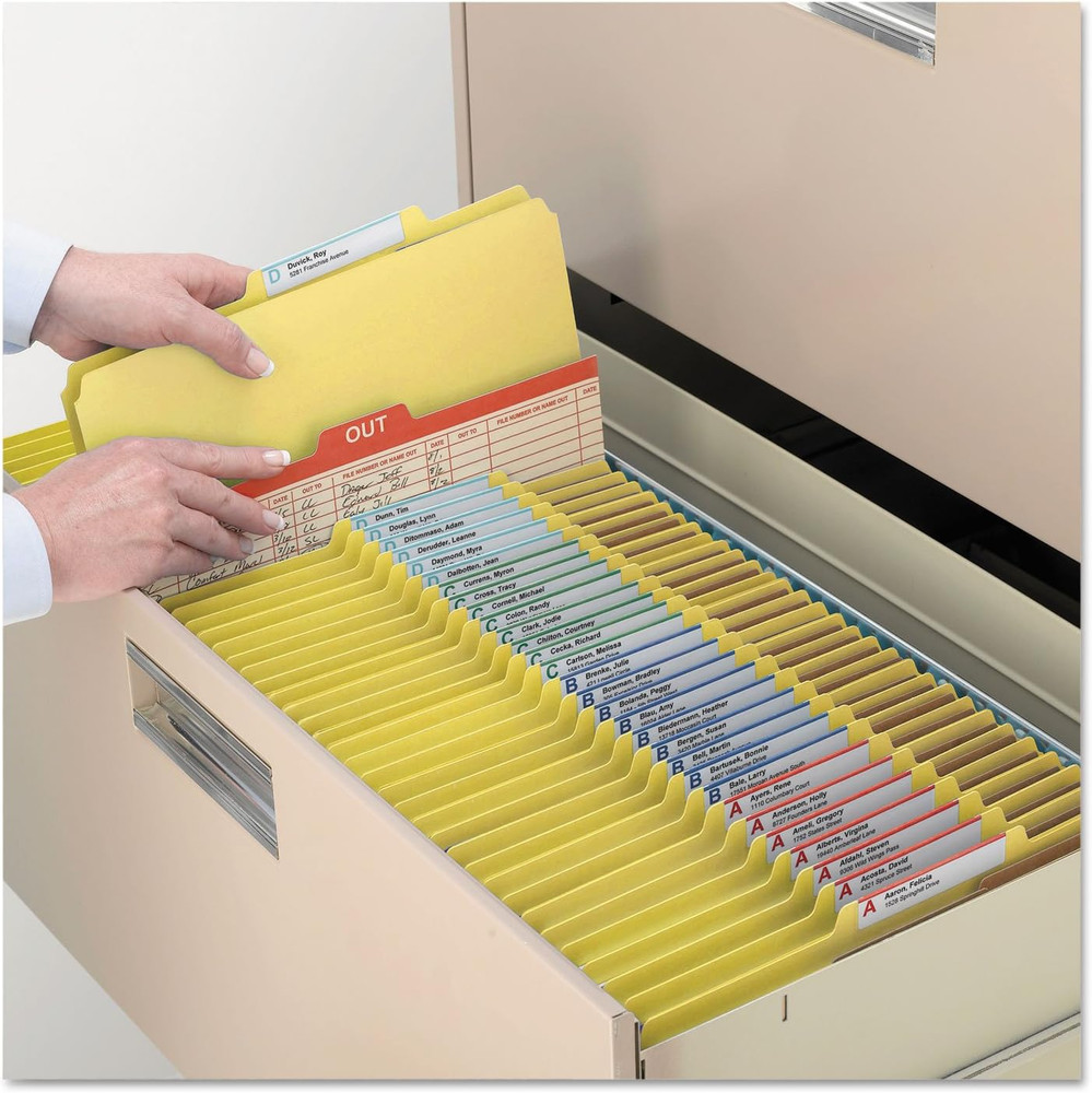 Pressboard Classification File Folder with Safeshield Fasteners, 2 Pocket Divide