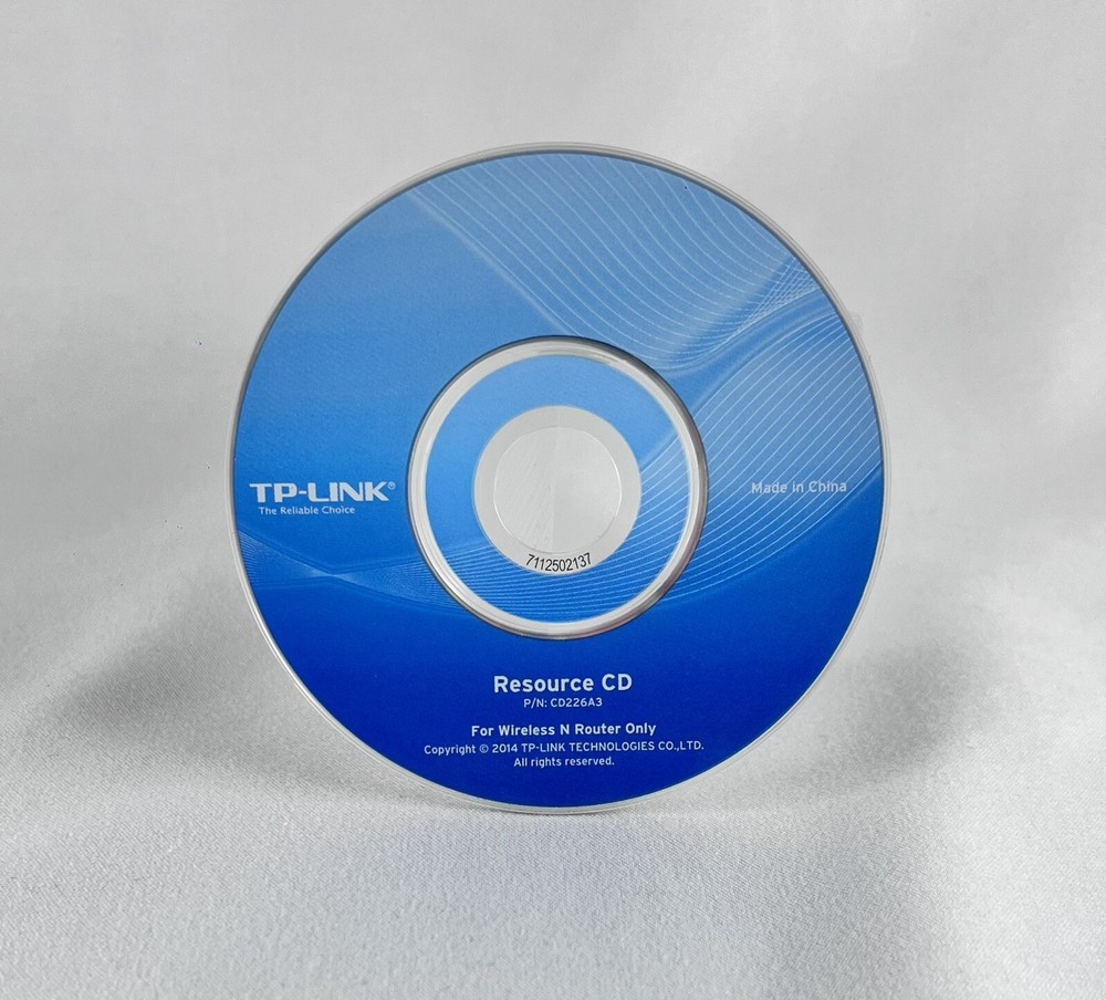 TP-Link Resource CD P/N CD226A3 for Wireless N Router