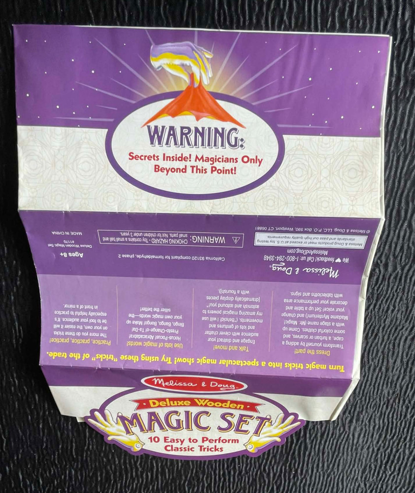 Instructions ONLY Melissa Doug Deluxe Wooden Magic Set Classic Magic Tricks