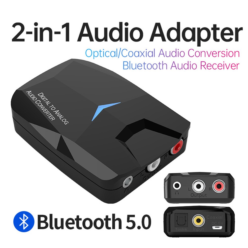 1 Pcs Bluetooth Optical Coaxial Converter Bluetooth 5.0 Audio Adapter Durable